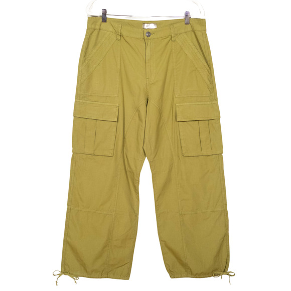 KUT FROM THE KLOTH Olive Erika Mid Rise Utility Cargo Pant Cinched Women's 12 - Picture 2 of 5